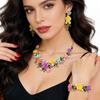 Umweltfreundliches Full-Diamond-Kamille-Halsketten-Armband-Ohrringe-Set Hof-Leicht-Luxus-Kleid Nische Perlen-Schlüsselbein-Ketten-Accessoires