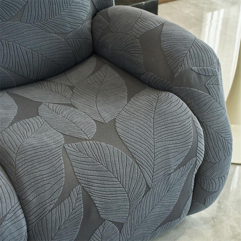 2 Seater Jacquard Split Recliner Sofa Covers Strench Chair Cover with Side Pocket Washable Armchair Slipcover for Living Room