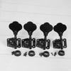 FLEOR 4Pcs Left Handed Vintage Open Gear Bass Guitar Tuning Keys PB JB Bass Guitar Tuning Machine Head 4L Black