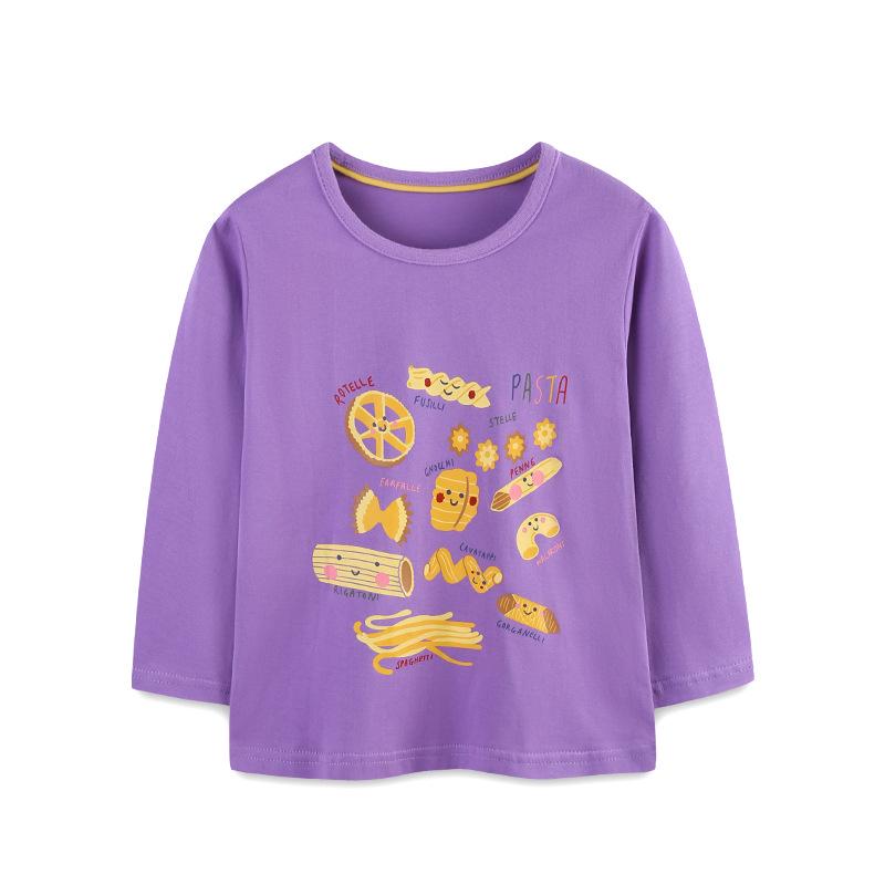 Girls  Long-Sleeve Cartoon Print Cotton Pullover - Autumn Collection 125cm
