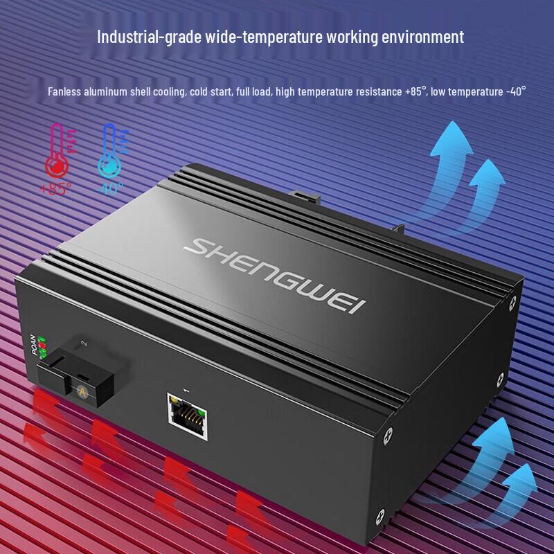 Shengwei Gigabit Industrial Single-Mode Fiber Optic Transceiver Pair