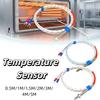 Flexible Probe K Type Thermocouple Sensor M6 Threaded High Temperature Industrial Thermocouple Stainless Steel Probe Spring Tip