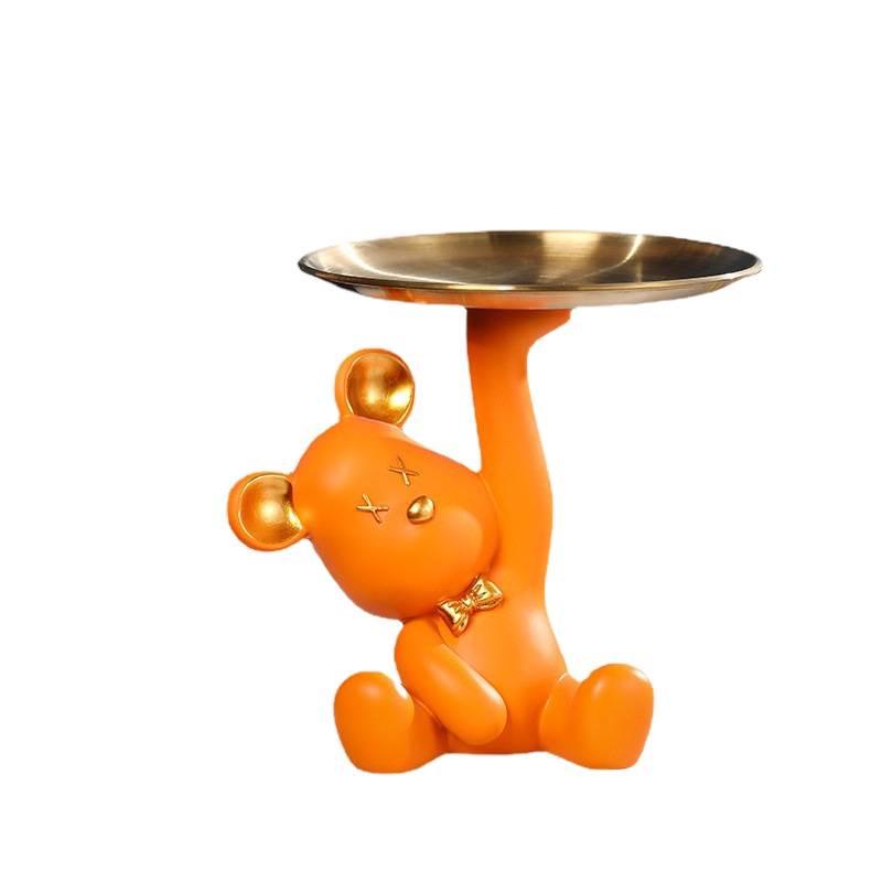 Hani Light Luxury Bear Key Tray for Living Room or Office