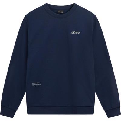 Li Ning Serie Stile di Vita Sportivo Felpa Casual Larga Moda Girocollo Logo Unisex felpa AWDVC65-5