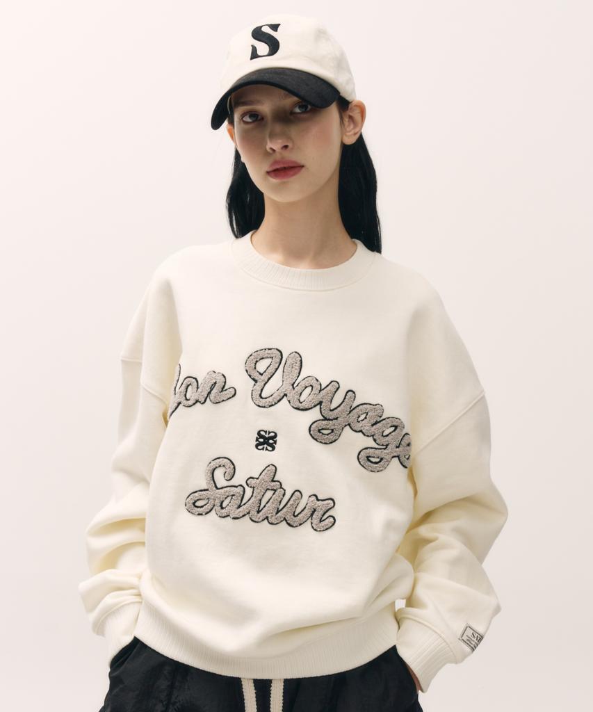 Seteo Bon Voyage Boucle Brushed Sweatshirt Cream
