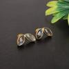 Solid 925 Sterling Silver Labradorite Gemstone Gold Plated Stud Earring Handmade Birthstone Stud Earrings