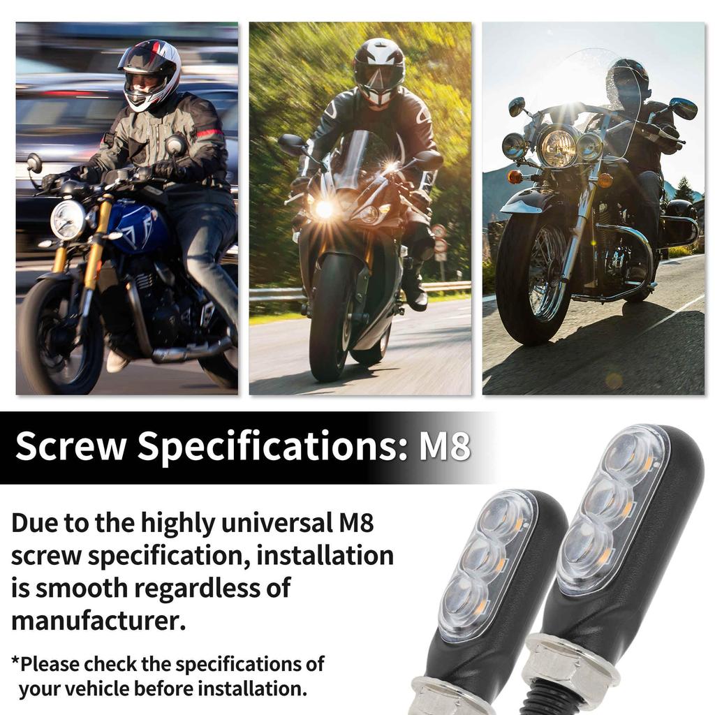 BULLSPANN Motorcycle Turn Signal LED Motorcycle Turn Signal High Brightness