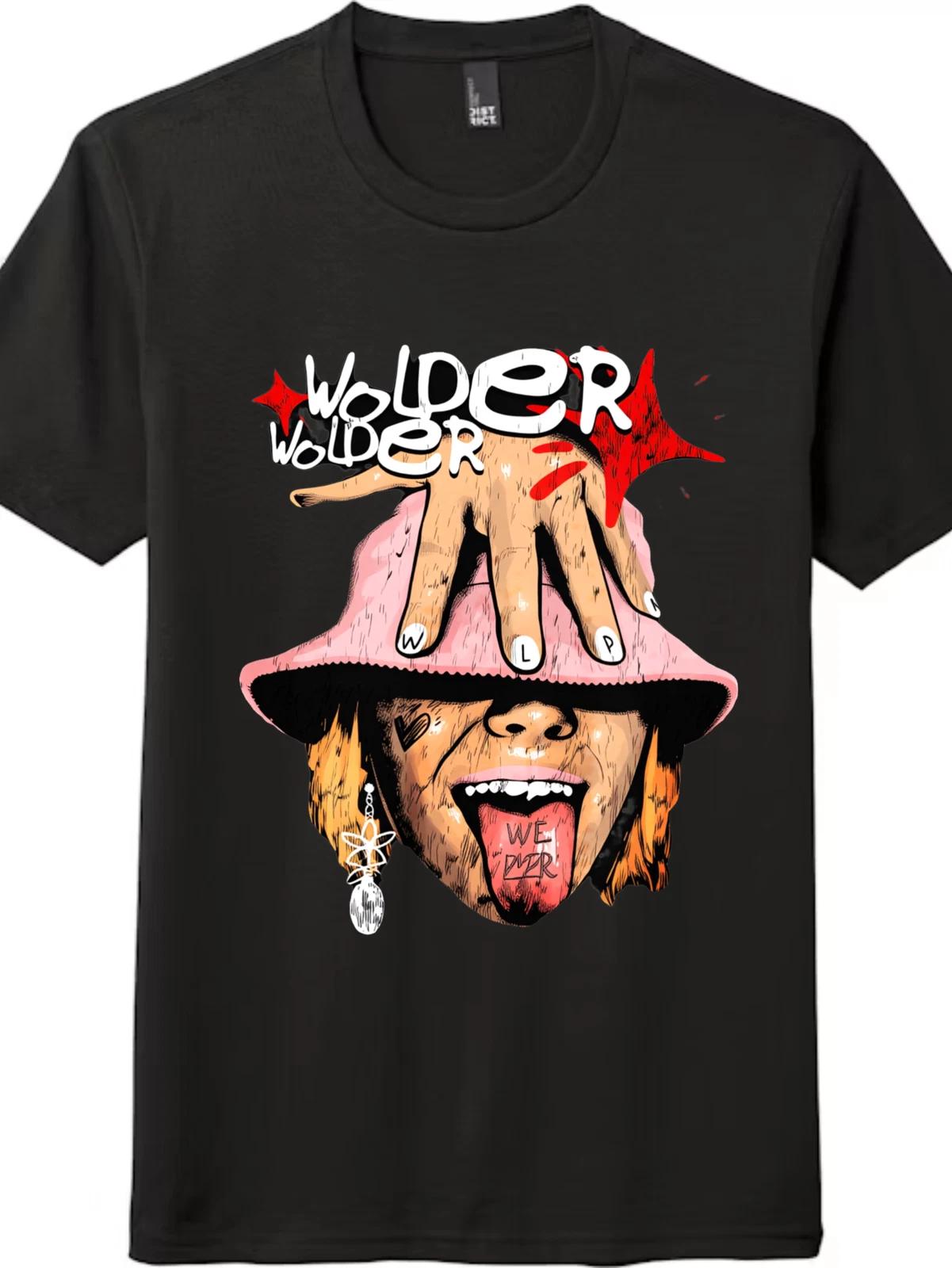 

Edgy Street Style WOLDER WOLDER Print T-Shirt Unisex Casual Tee 2XL