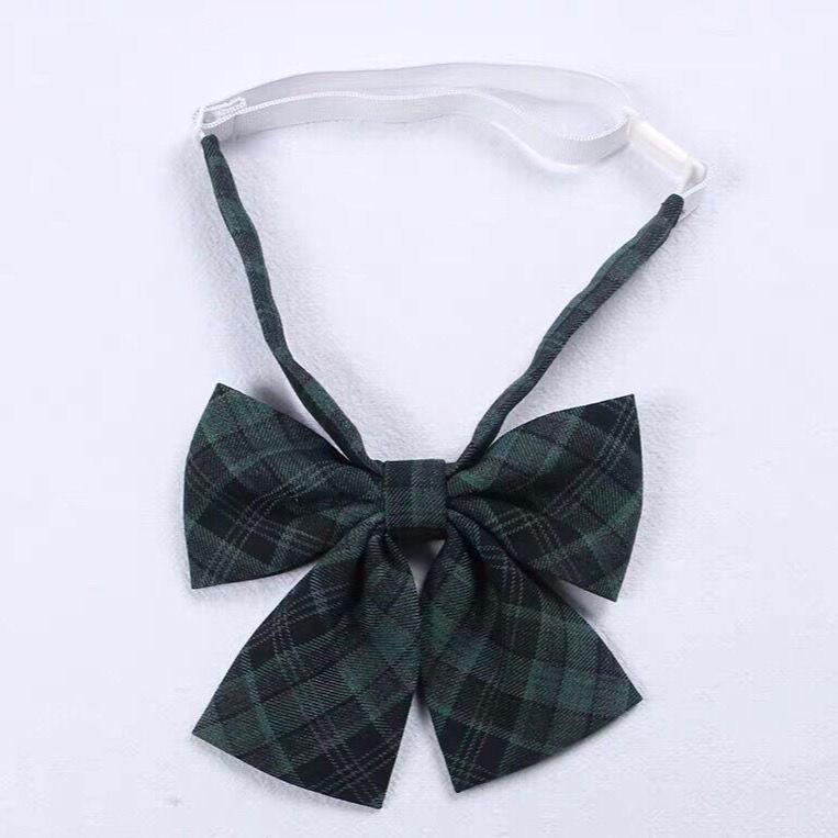 Japanese Academy Style Women's Uniform with Floral Bow Tie
