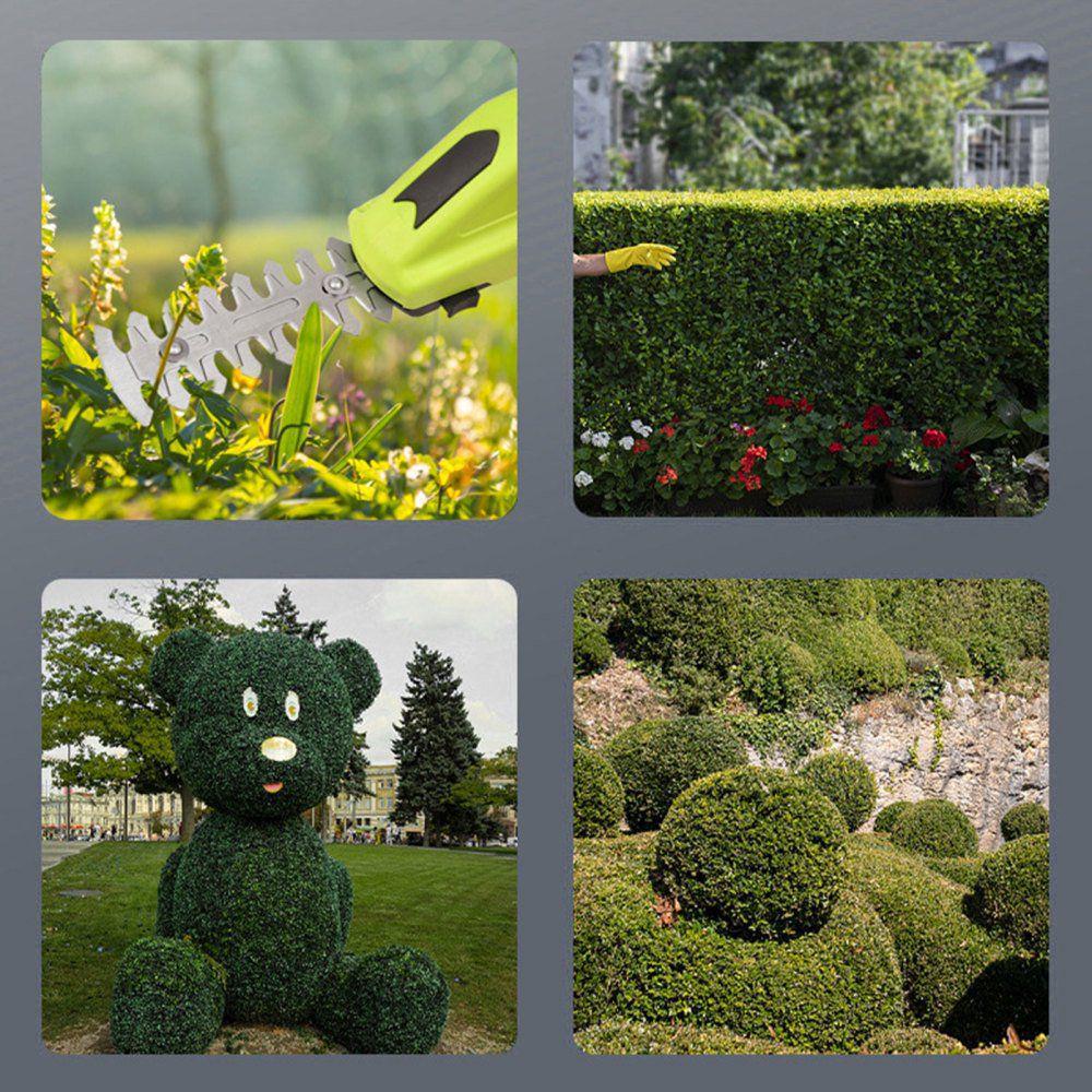 Dual-Use Rechargeable Electric Hedge & Grass Trimmer with Lithium Battery