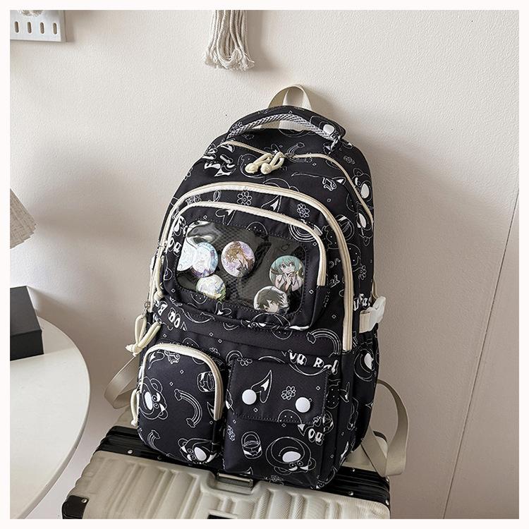 School bag high value fresh Harajuku large capacity travel back printing versatile