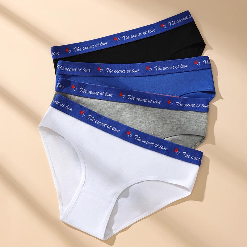 

4 шт. Женские трусики Сексуальные женские Удобные трусы Мягкие трусики Хлопковое женское нижнее белье С низкой посадкой Женские трусы XS-XL XS разноцветный