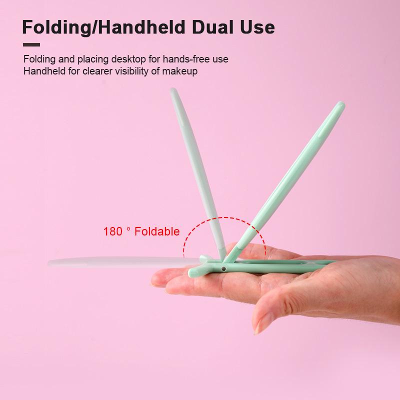 

1Pc Portable Round Pocket Folding Handheld Makeup Mirrors For Girls Women Mini Pocket Vanity Mirror Styling Aceesories розовый