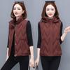 New Vest Vest Autumn and Winter Light Down Cotton Jacket Short Middle Aged and Elderly Wearing Vest Women
