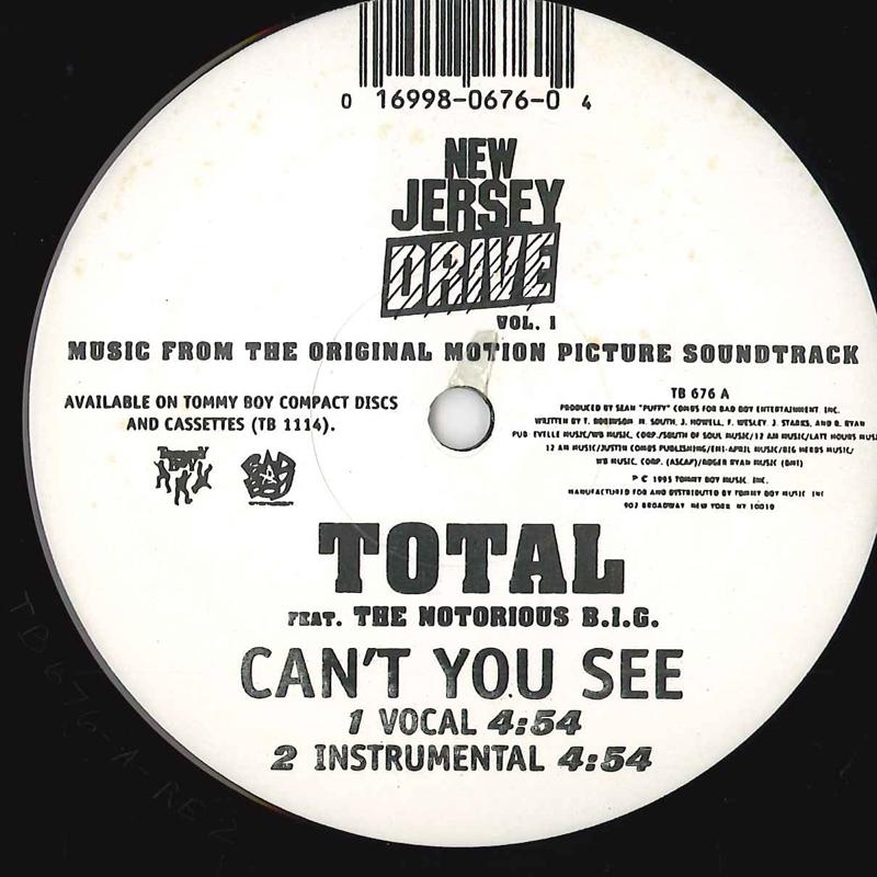 

12inch Record TOTAL - Can t You See TB676 TOMMY BOY 1995 US Rap & Hip-Hop/R&B Used