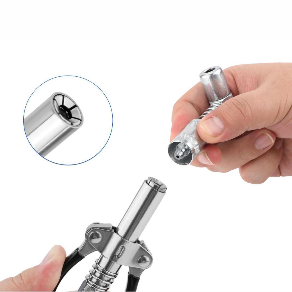 High-Pressure Self-Locking Flat Nozzle Grease Gun Coupler