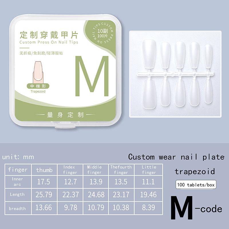 100 Pieces/Box False Nail Patches Transparent Armor Ultra Thin And Traceless Nail Extension Diy Salon