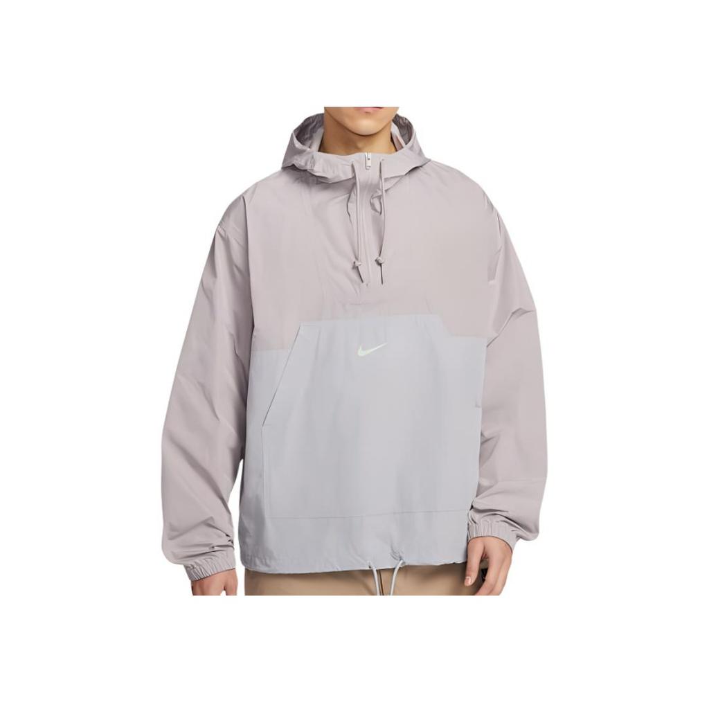 Nike SS25 Esportivo Casual Absorvente de Umidade Secagem Rápida Respirável Quebra-Vento Jaquetas Masculinas Cinza Universitário Cinza Fumaça Claro IB7558-009