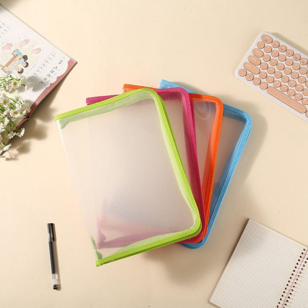 Husă transparentă cu fermoar de mare capacitate, organizator de documente, husă pentru școală și birou