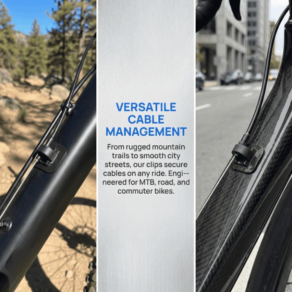 10PCS C Buckle Bicycle Cable Clips 20*20*15mm Bicycle Frame Buckle  Mountain Bike чёрный