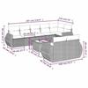 VidaXL Salon de Jardin avec Coussins 9 pcs, Canapés de Terrasse, Ensemble de Meubles de Patio, Mobilier d'Extérieur, Gris 3221631
