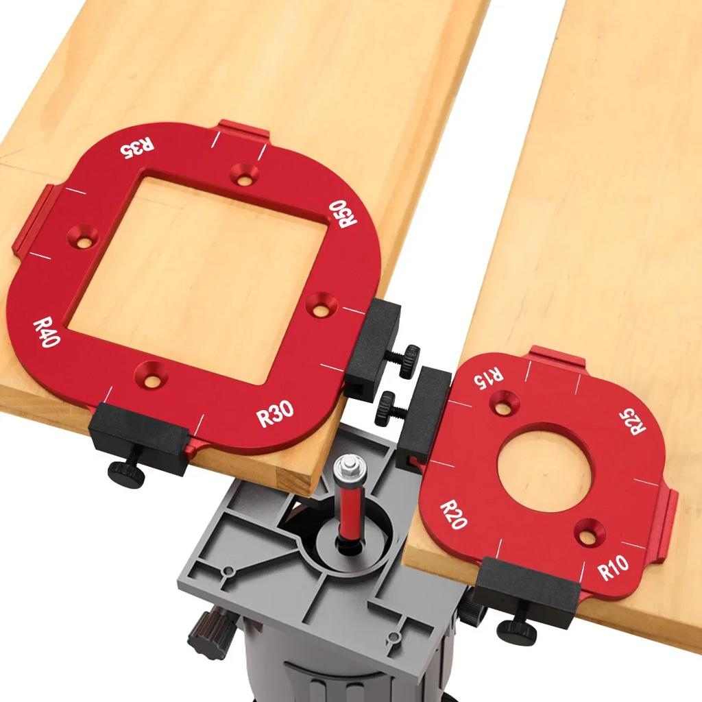 Aluminum Alloy Wardrobe Corner Trimming Tool, Corner Locator, Woodworking Milling Cutter, Woodworking DIY Corner Arc Template