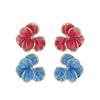 Luxury Flower Stud Earrings Rhinestone Five Petals Earrings 3D Petal Flower  Earrings  Women