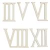 12pcs 7CM Wooden Roman Numerals Self Adhesive Wooden Chips Wood Craft Decorations Vertical Bars DIY Clock Numbers