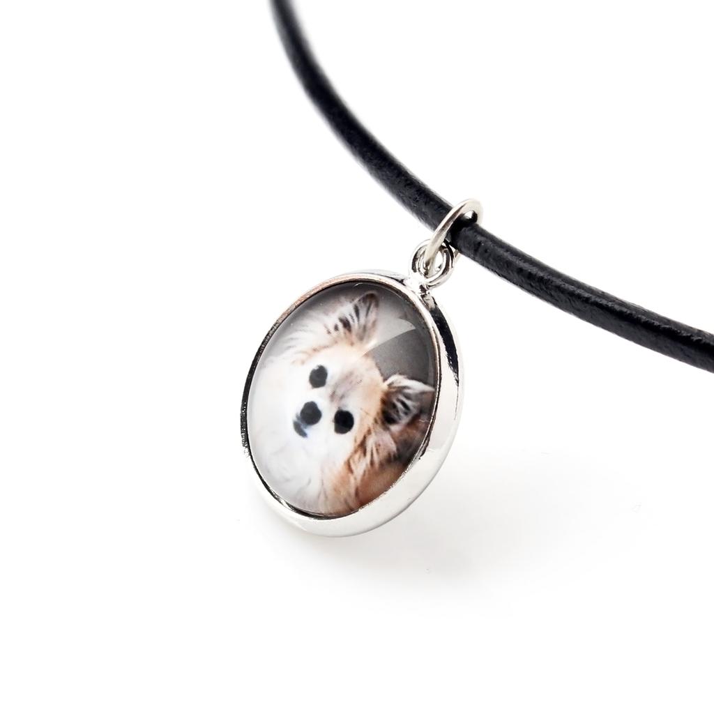 Chihuahua long-haired – Jewelry with your photo box, set of necklace and earrings | Art-Dog