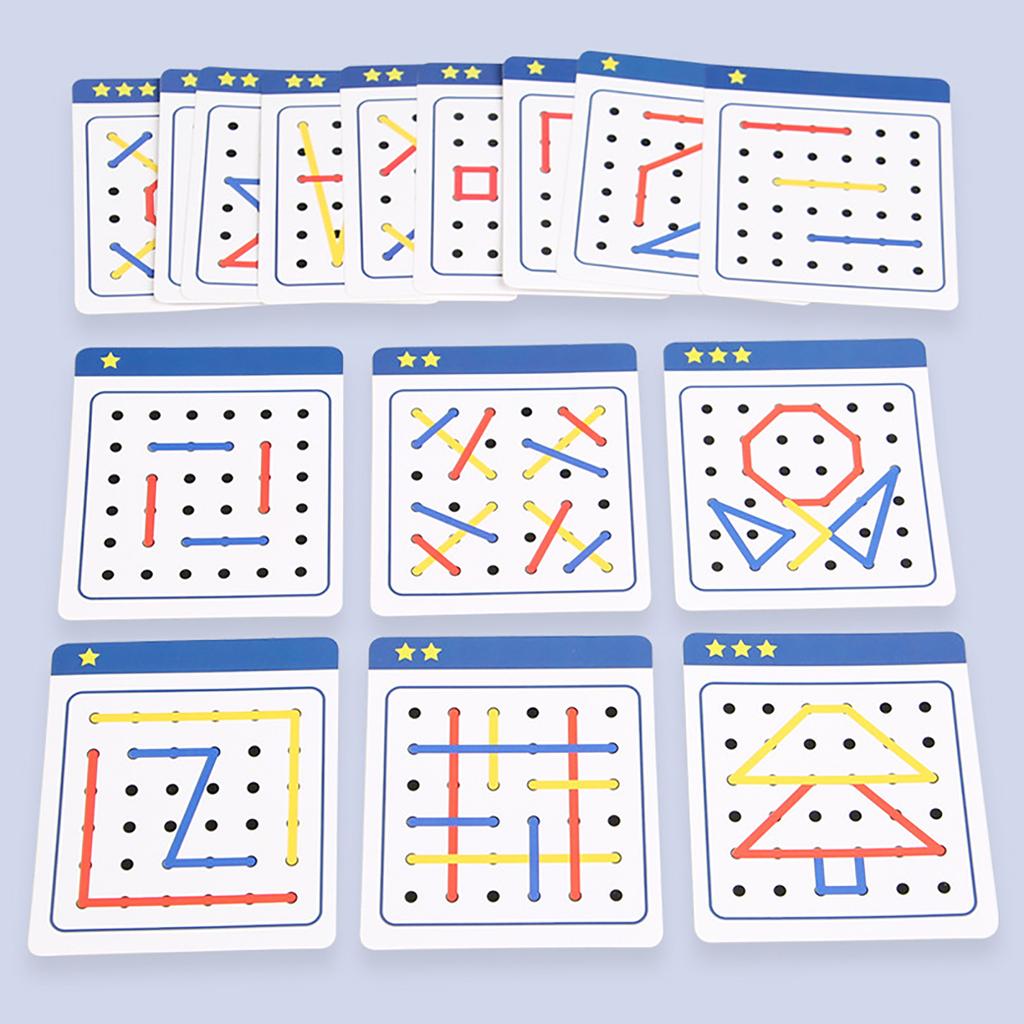 Early Childhood Education Rope Threading Game, Baby Hand-eye Coordination Training Threading Board Toy