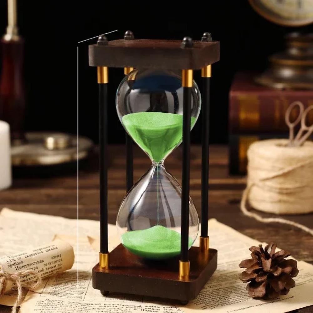 

30/60 минут Офисные и домашние песочные часы Креативные деревянные песочные часы Песочные часы Декоративные украшения Часы 60mins зелёный