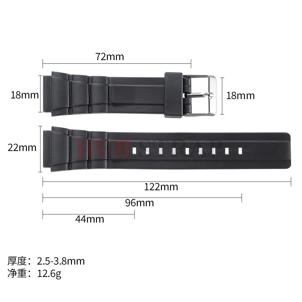 18 20mm Silikonarmband für CASIO Armband für F-91W F108 A168 AE1200 PVC Kunststoff universelles Armband Herren Damen Uhrenzubehör