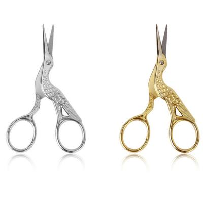 Stainless Steel Vintage Stork Crane Bird Scissors Sewing Nail Art Craft Tool