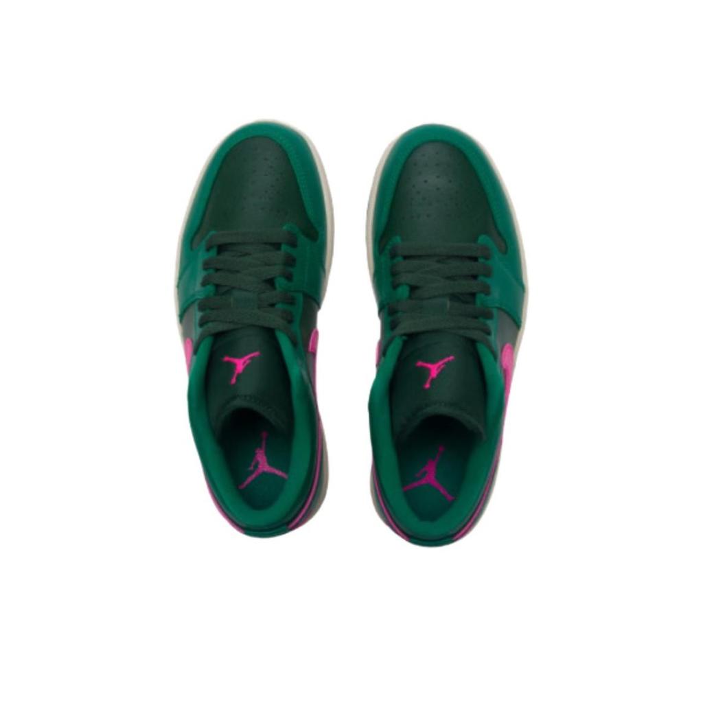 Air Jordan 1 Low Malachite Pink Blast Women Sneakers Green Coconut-Milk Fir DC0774300