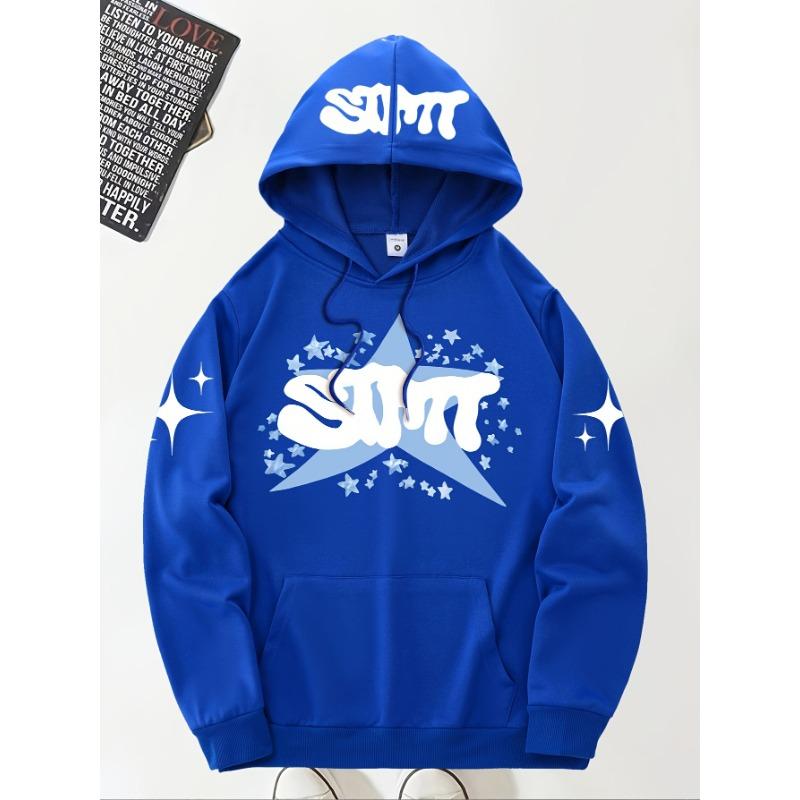 Herren Kapuzenpullover mit Buchstabenprint Herbst/Winter 2026 - Bequemes Weiches Lässiges Retro Streetwear für Herren