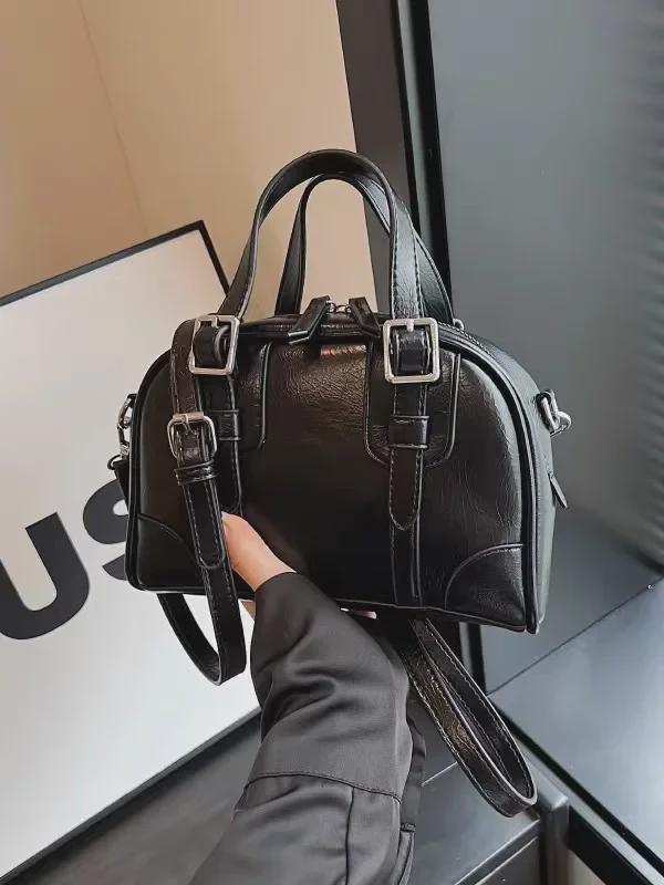 Women's 2024 Korean Retro Textured Shoulder Bag - Versatile, Small, and Stylish Handbag