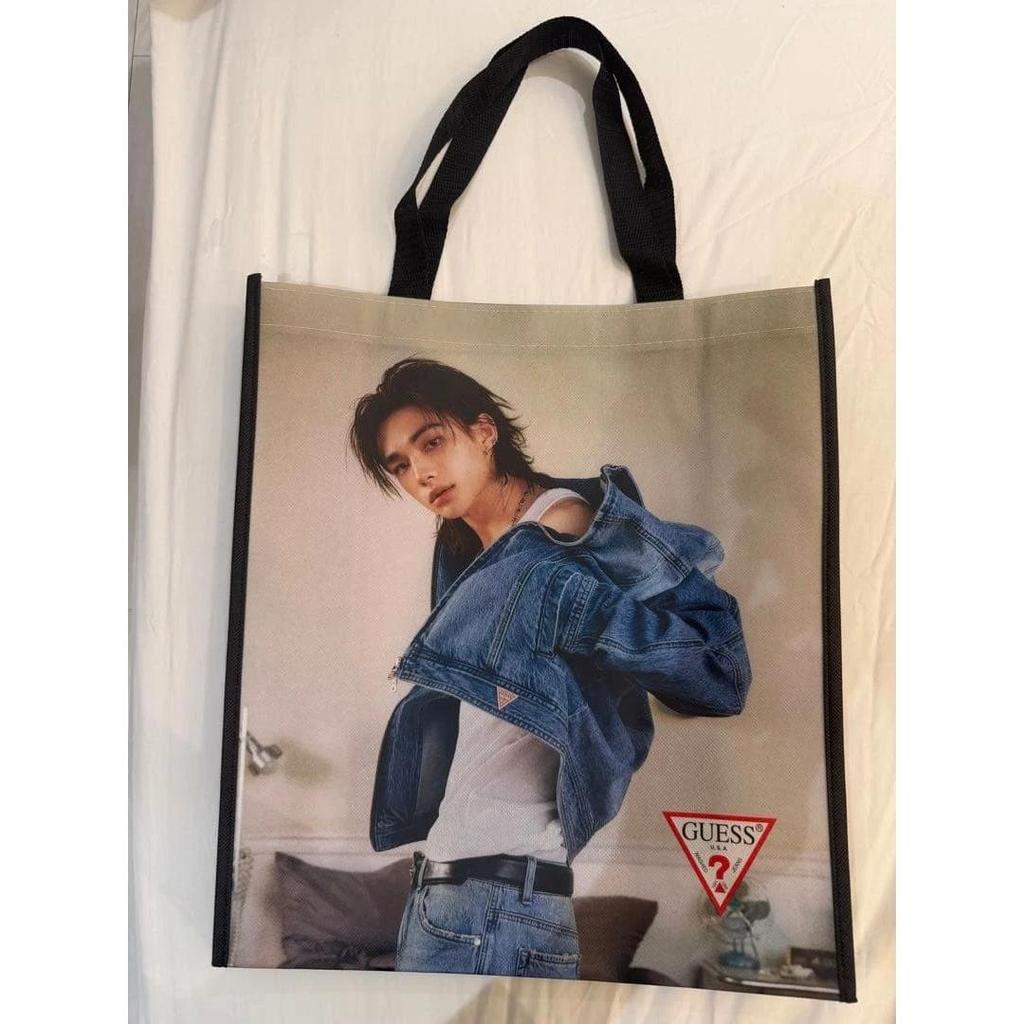 Guess STRAY KIDS HYUNJIN KOREA POP-UP Lookbook Tarpaulin Bag
