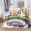 Cute Pink Unicorn Throws Blanket Sofa Blanket  Bedroom Living Room Decoration Blanket for Bed Picnic Blanket Throw Blanket