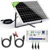 Panel Solar Monocristalino ECO-WORTHY 25W 12V + Controlador de Carga Soporte de Montaje Ajustable SAE Cable PWM Eficiencia de Conversión de Carga 21.5 Ultra