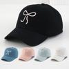Niedrige Koreanische Ins Baseballkappe Damen Schleifen Design Süß Romantisch Rosa Weiches Oberteil Mode Verstellbar Snapback
