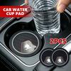 For Car Coasters Water Cup Slots Non-Slip Mat Waterproof Cup Pad Octavia A5 A4 Mk1 2 Fabia Superb Rapid Mk3 Yeti 2006