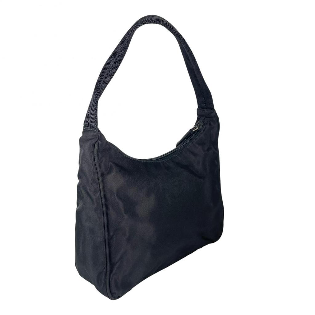 PRADA Triangular logo MV519 Handbag black Women used