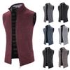 Herren Winterpullover Einfarbige Weste Freizeit Und Bequeme Warme Weste Mit Reißverschluss Stehkragen Ärmellos