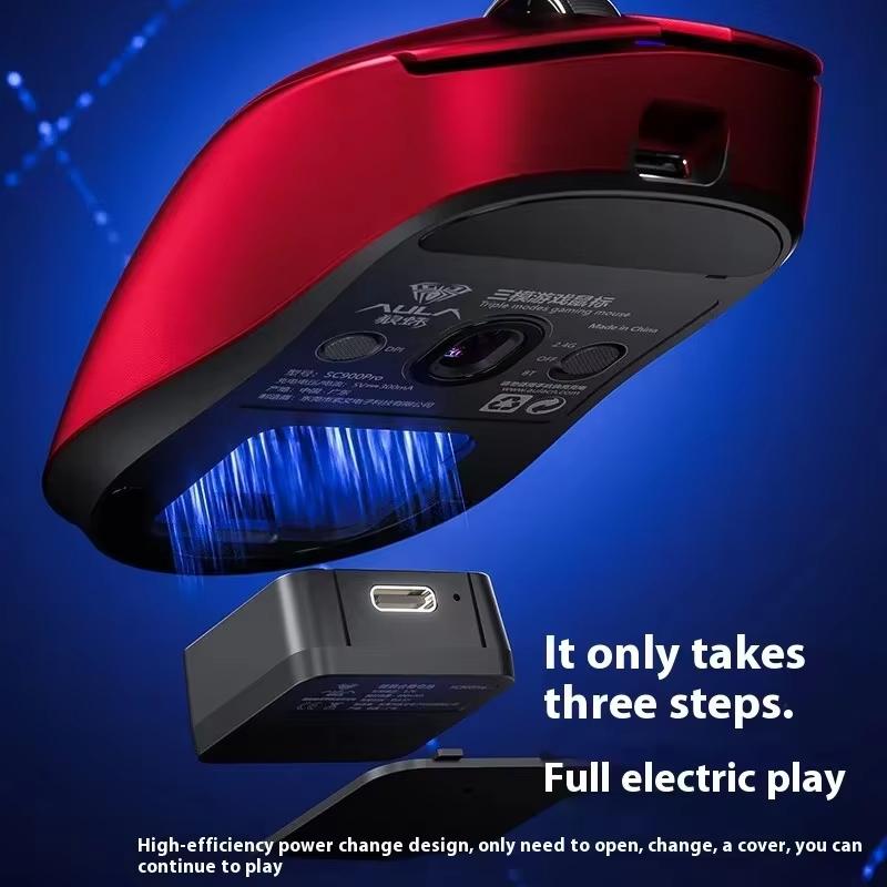 NEW AULA SC900 Tri-mode Gaming Mouse PAW3950 8K 3395 Office E-sports 2.4G Dual Lightweight Ergonomic PC Gaming Accessory