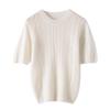 Le Kasha 2026 Autumn/Winter Women's Cashmere Cable Knit Short Sleeve Sweater - Skin-Friendly, Round Neck, Versatile, Thick.