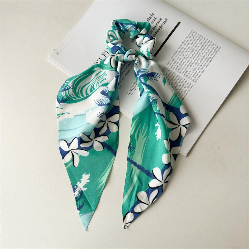 Long Ribbon Decorative Hair Tie for Women Seasonal Elegant Accessory Quality Elastic Hair Ring