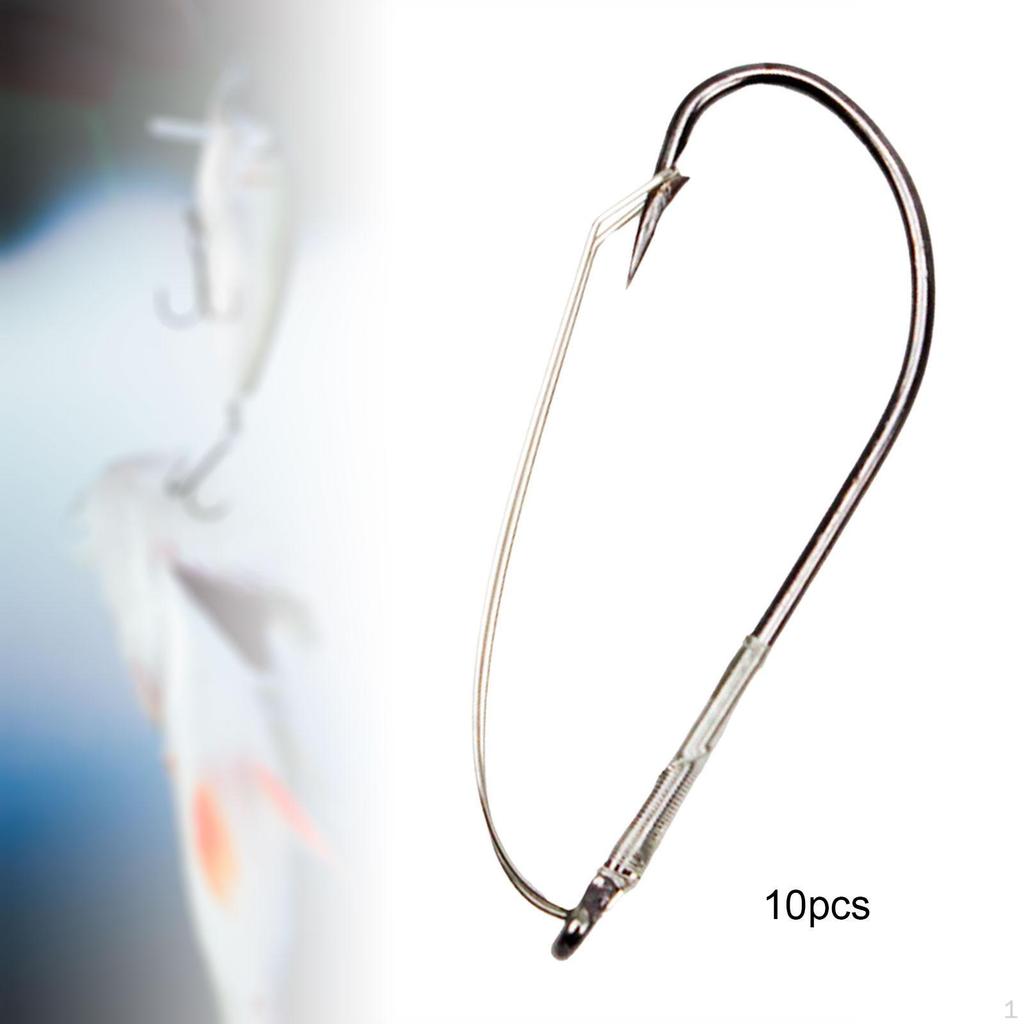 10 Pack of Fishing Hooks with Weed Guard for Wacky Worm Rigging