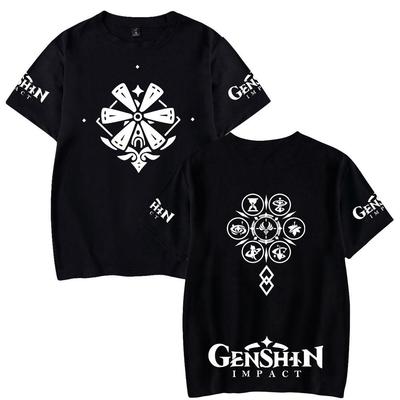 Genshin Impact Dames Heren T-shirts Anime Shirt Cartoon Print Ronde Hals Oversized Korte Mouwen Mode Herenkleding Streetwear