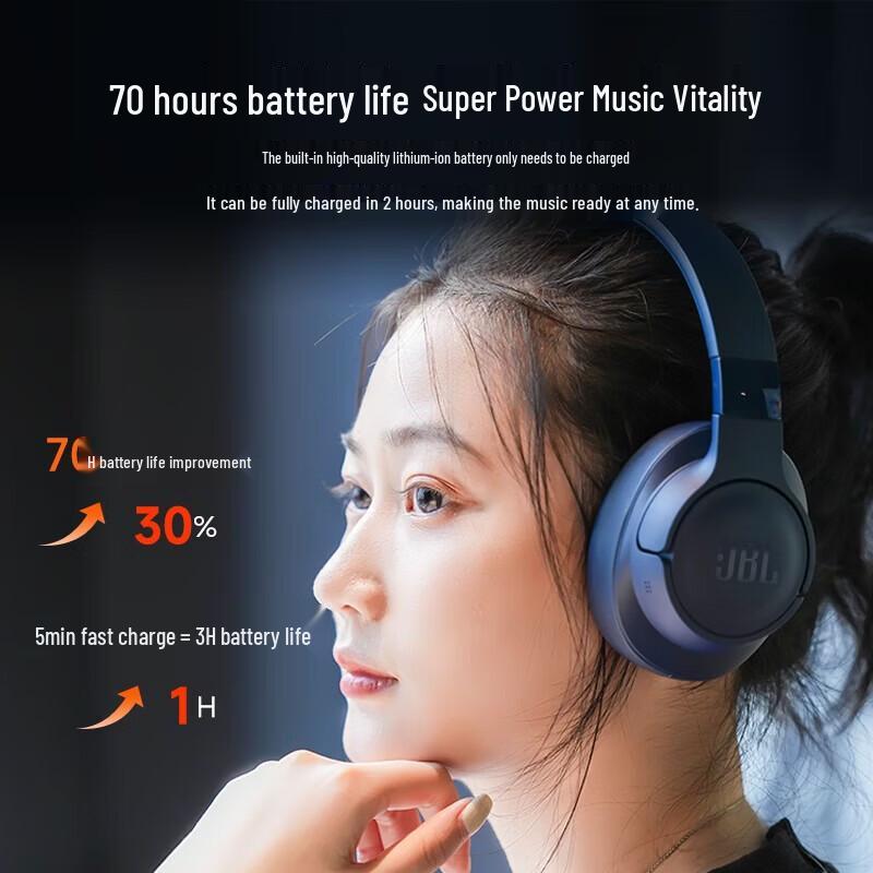 JBL TUNE 770NC Wireless Over-Ear Noise-Cancelling Headphones