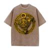 Graphic T-shirt Anime Washed Oversized T Shirt Men's Clothing Summer Pure Cotton Tees Tops